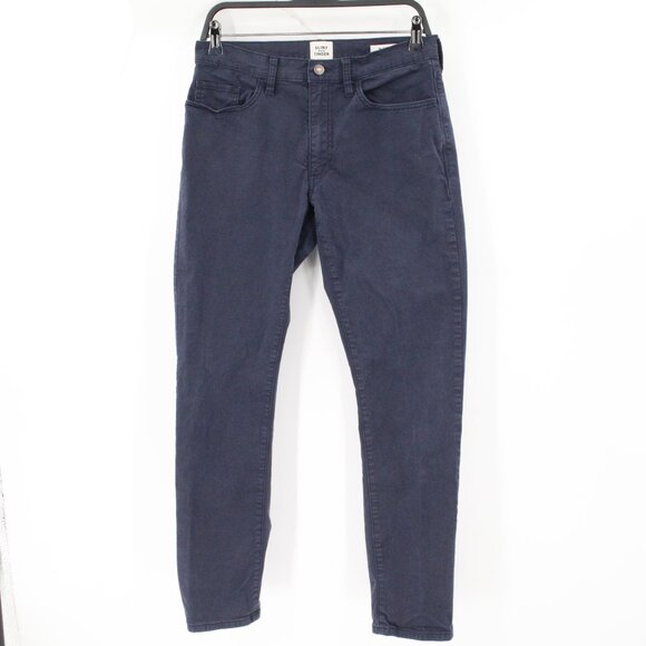 Flint and tinder pants mens 30 L29 chino flat front slim fit blue cotton blend - Picture 1 of 12